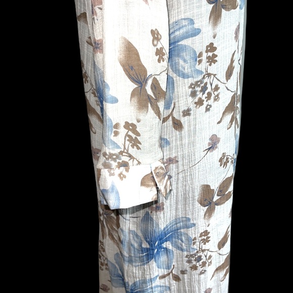 Floral Choker collar  button down dress - Picture 8 of 8